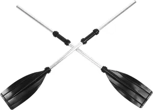 125cm/49.2in Detachable Afloat Oars Aluminum Alloy Paddles Dual End Portable for Boat Kayak Raft Canoe.