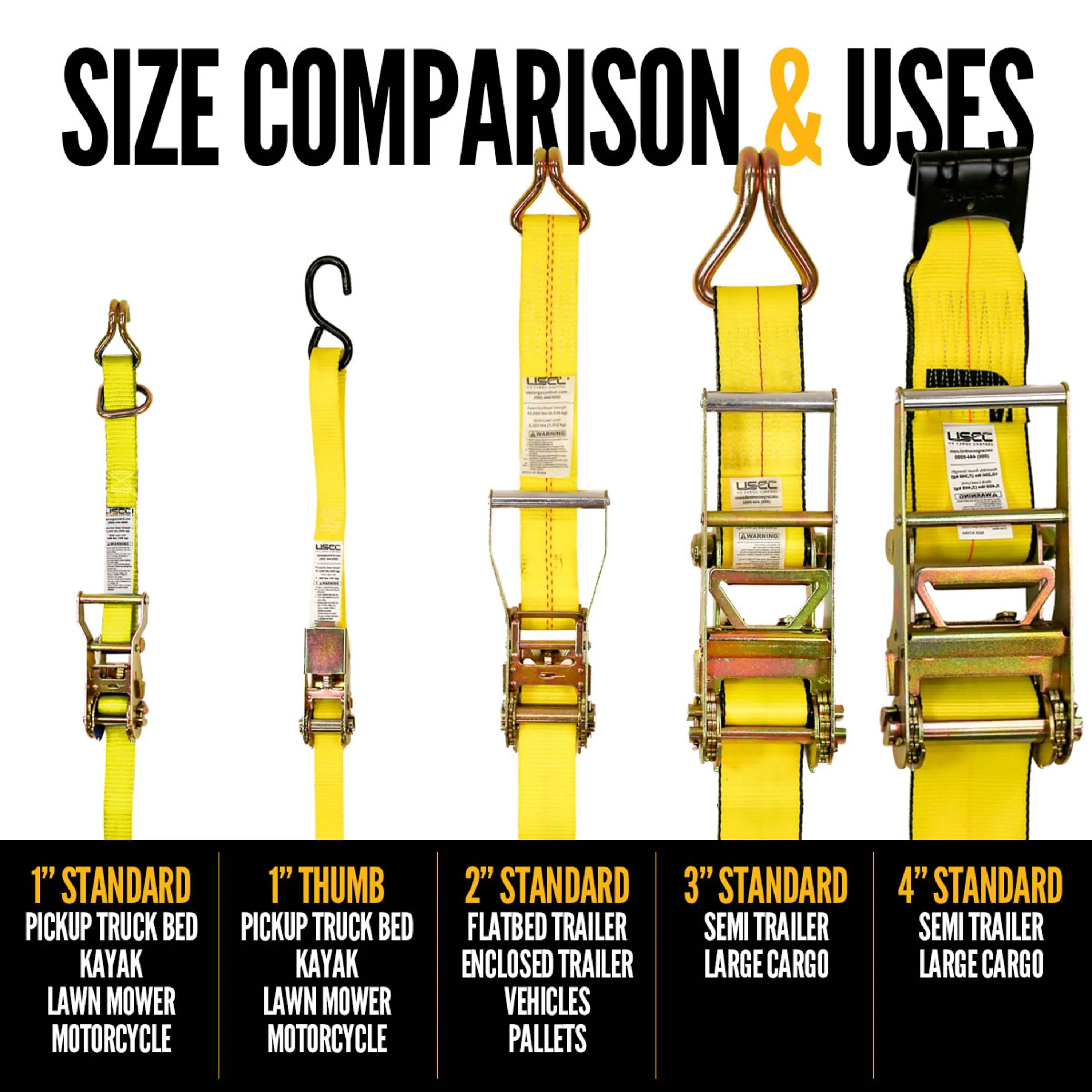 1" x 20' Ratchet Strap w/ S-Hook
