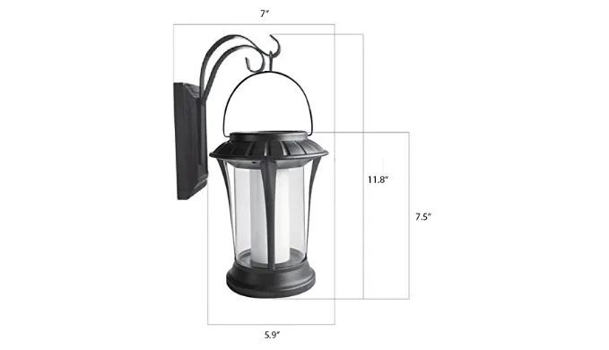 2 Pack: EcoThink 155034 Solar LED Flame Lantern - Ships Same/Next Day!