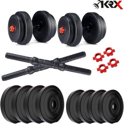20 kg PVC-DM Combo16 (3kg X 4 Plates   2kg X 4 Plates) Home Gym Adjustable Dumbbell (20 kg)