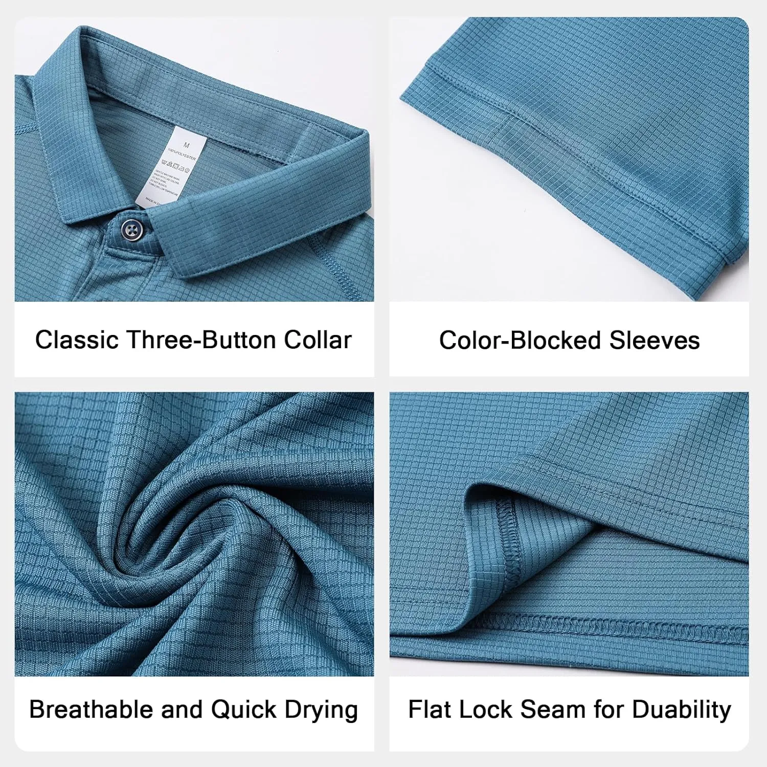 3 Pack Mens Polo Shirts Short Sleeve Sport Golf Tennis T Shirt Quick Dry Athletic Workout Polo