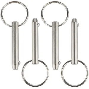 4 Pcs Quick Release Pin, Diameter 5/16"(8mm), Overall Length 2.17"(55mm), Usable Length 1.54"(39mm), Full 316 Stainless Steel, Bimini Top Pin, Marine Hardware