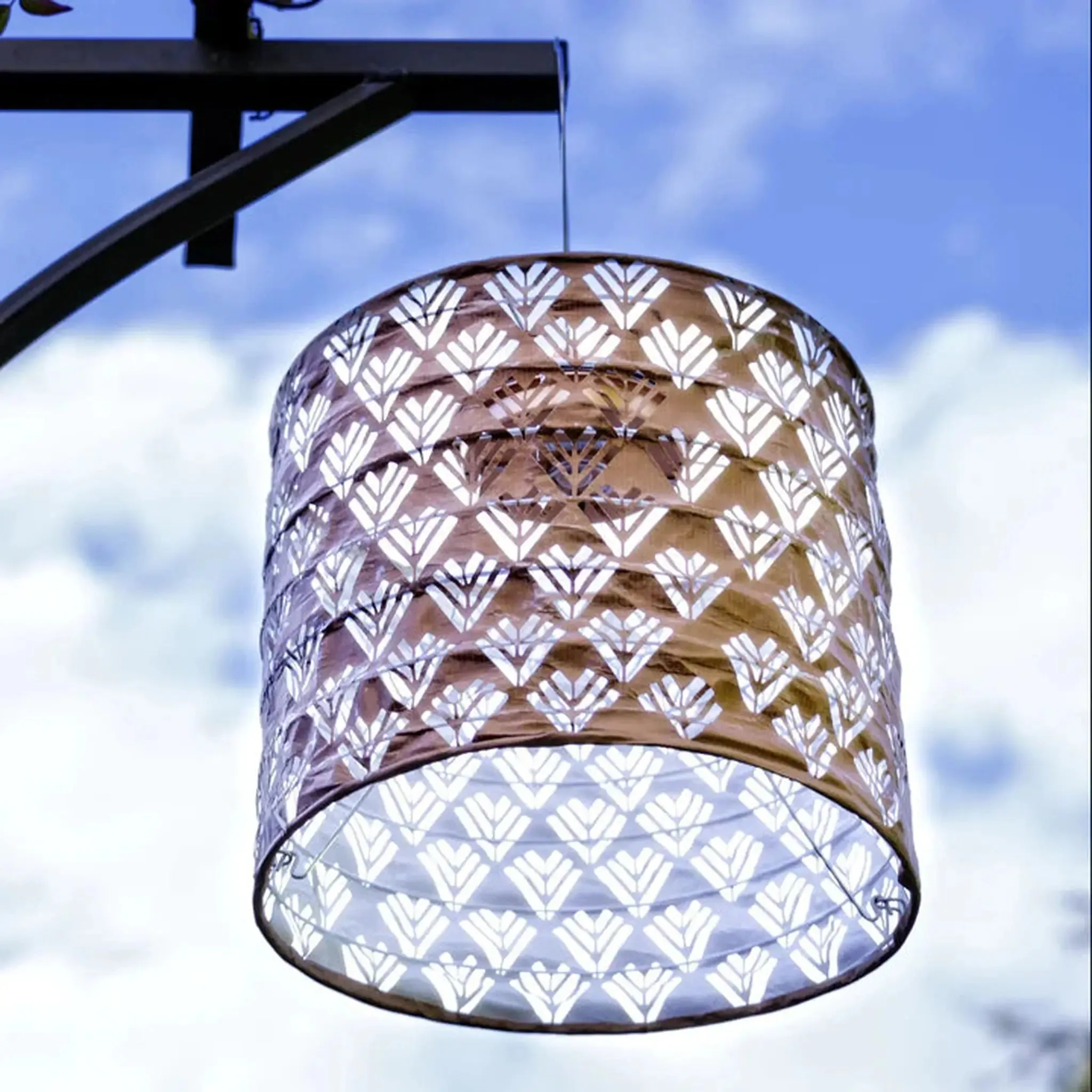 8" Drum Solar Lantern