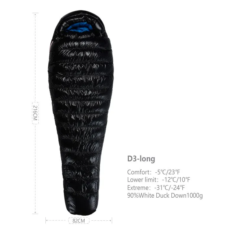 AEGISMAX D3 -12 Degree 650FP Duck Down Sleeping Bag Ultralight Outdoor Camping Hiking Sleeping Bag