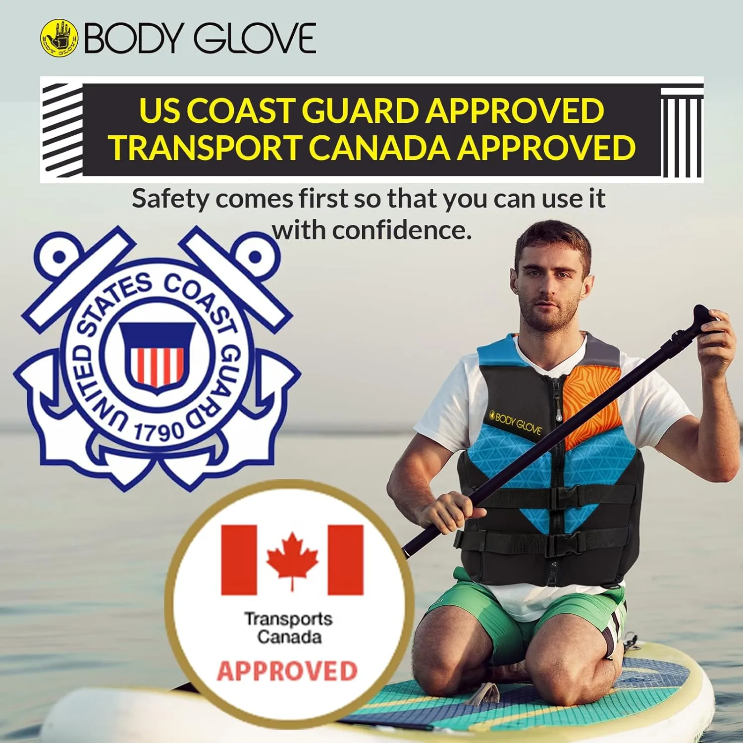 Body Glove Mens Phantom USCGA Life Jacket PFD