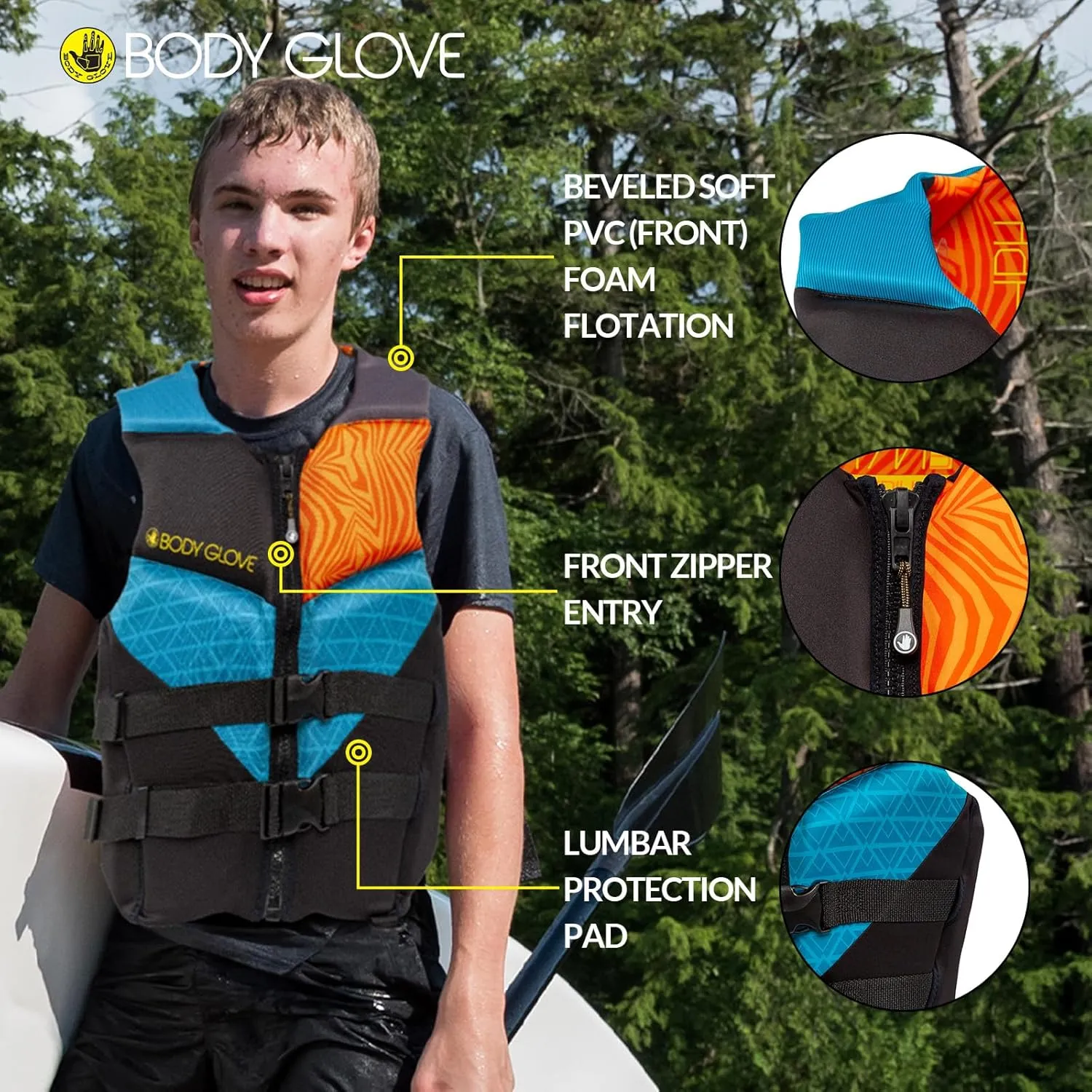 Body Glove Mens Phantom USCGA Life Jacket PFD