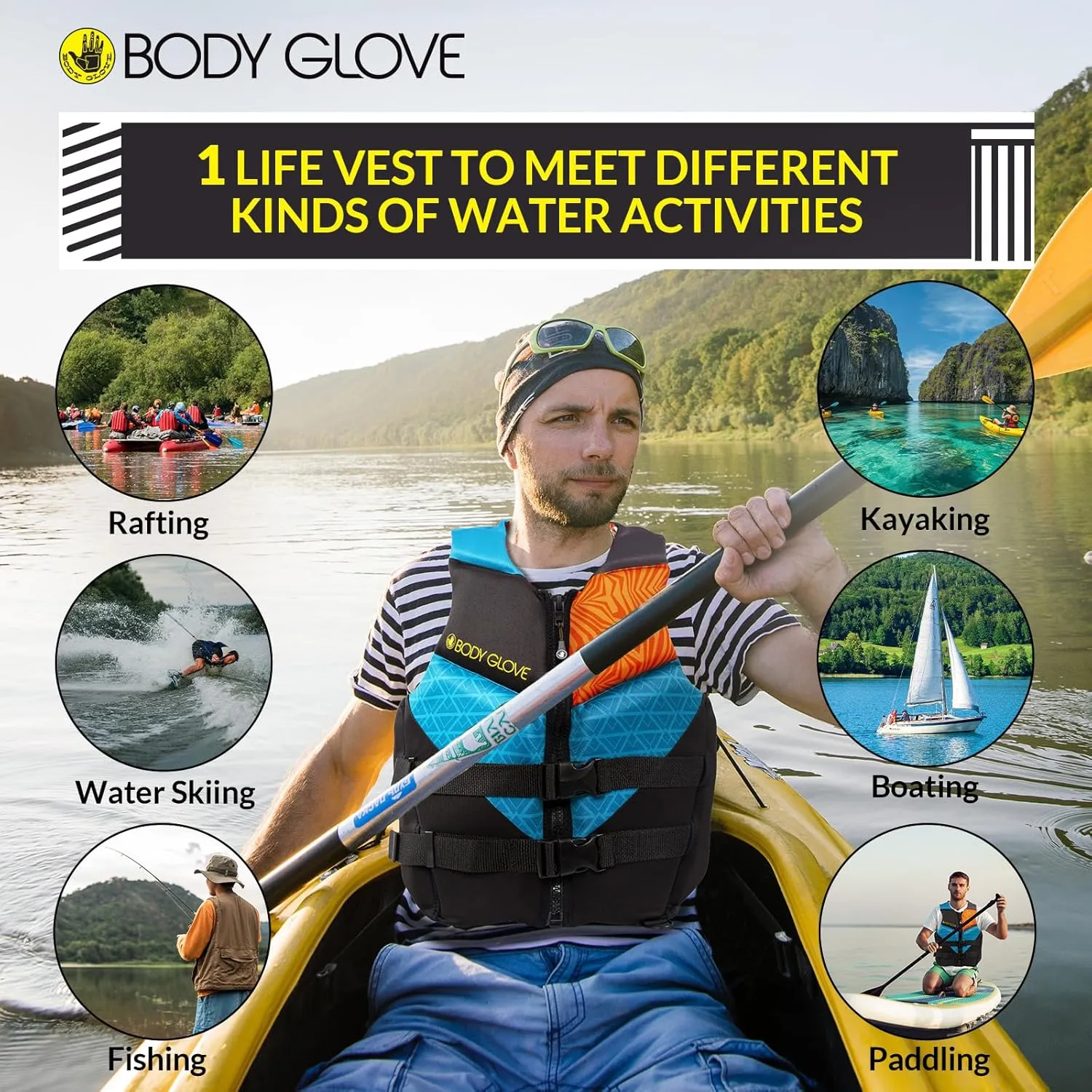 Body Glove Mens Phantom USCGA Life Jacket PFD