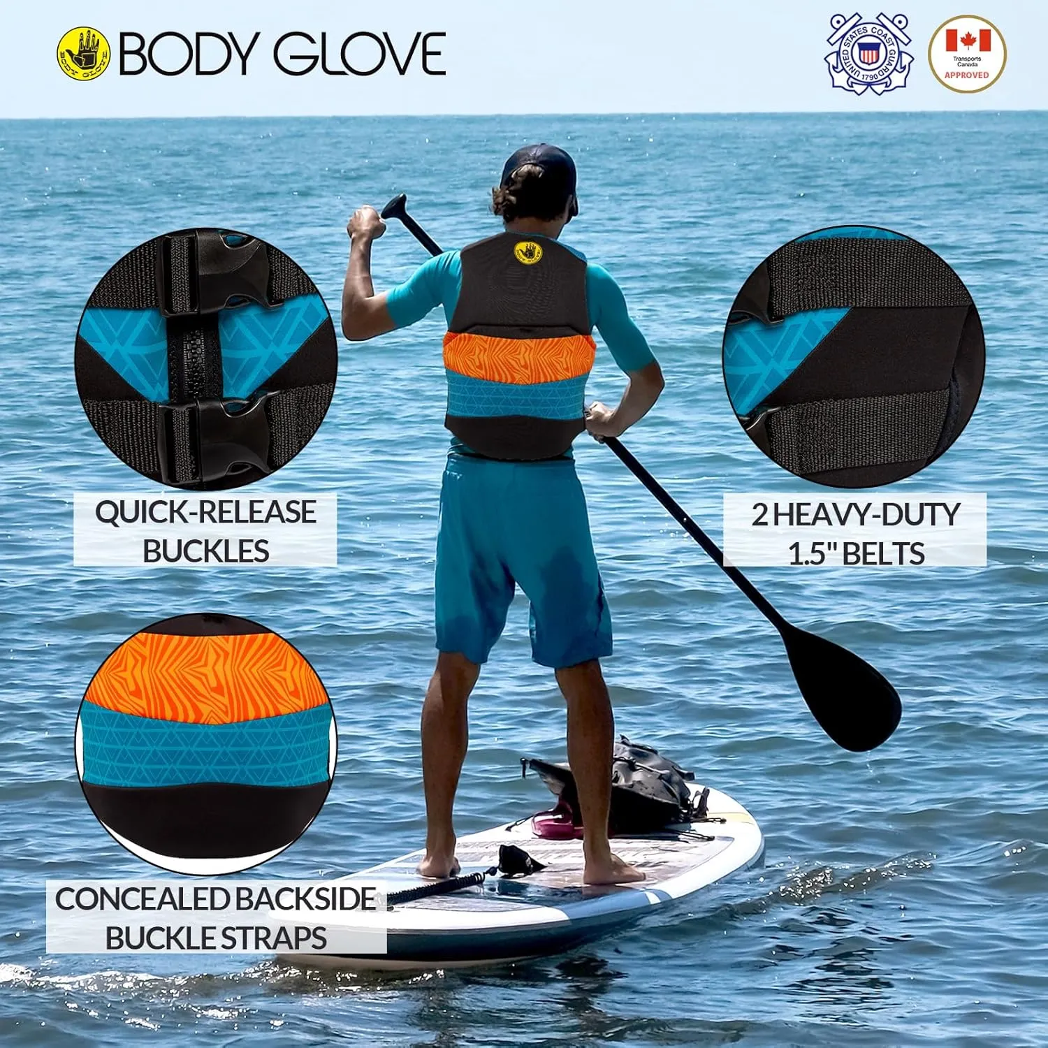 Body Glove Mens Phantom USCGA Life Jacket PFD