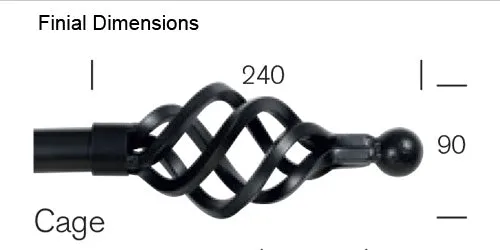 Cameron Fuller 32mm Metal Curtain Pole Cage Finial