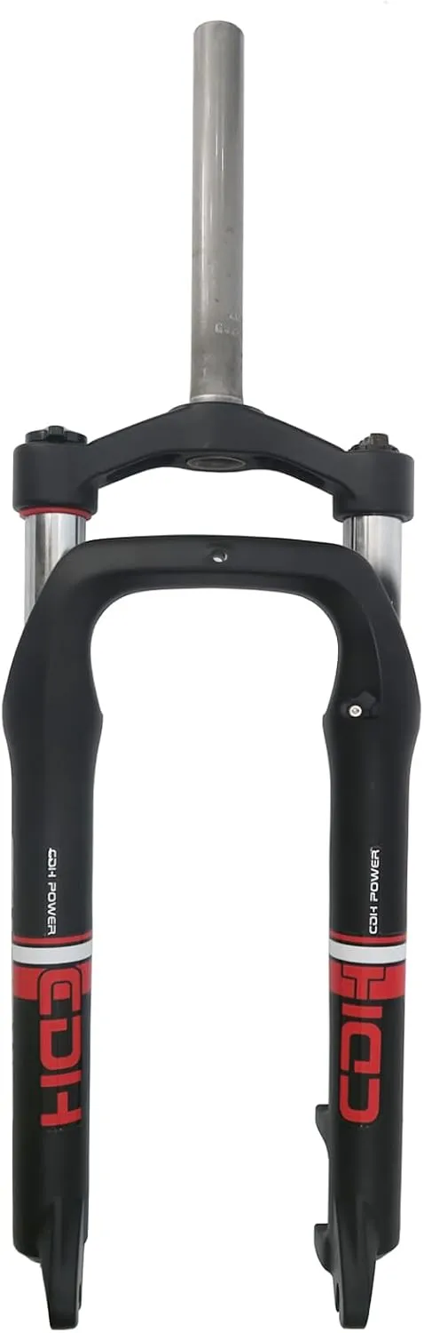 CDHPOWER Bike 26" x 4" Fat Suspension Fork 26 inch Fat 4.0" tire, Disc Brake, Black (Black 26inch* 4.0" tire)