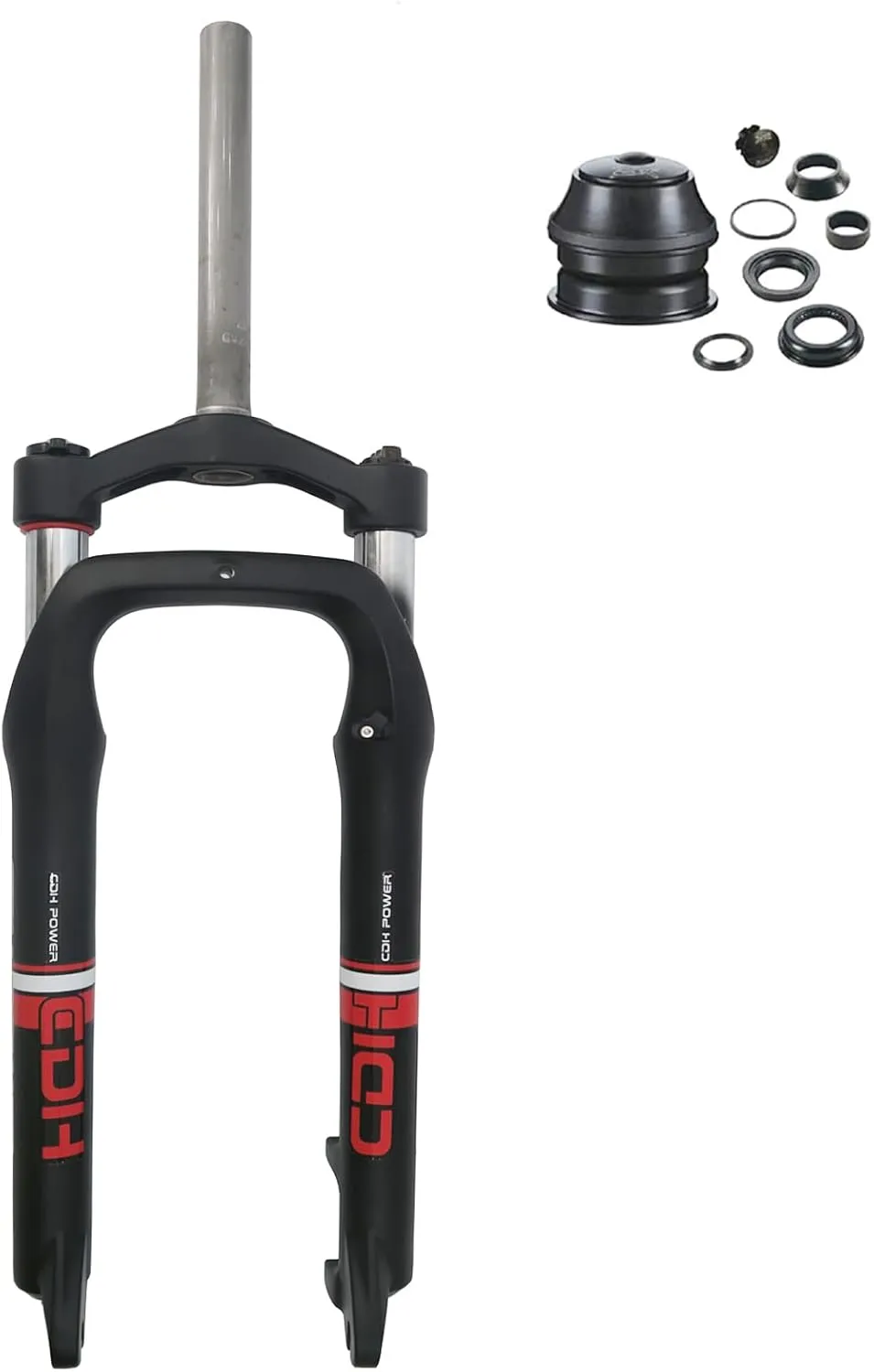 CDHPOWER Bike 26" x 4" Fat Suspension Fork 26 inch Fat 4.0" tire, Disc Brake, Black (Black 26inch* 4.0" tire)
