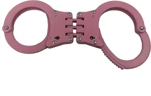Double Lock Handcuffs, Adjustable Heavy Duty Steel Wrist Cuffs with 2 Keys & Handcuffs Holster in Police Edition Professional Grade, Silver
