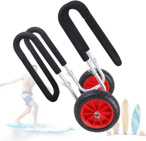 Double SUP Transport Cart with Airless Wheels, Surfboard Trolley Trailer, SUP Carrier Trolley for 2 Stand Up Paddle Boards & Surfboards