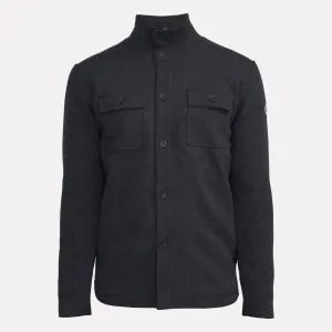 Edwin Wind Proof Knitted Shirt Jacket / Black Melange