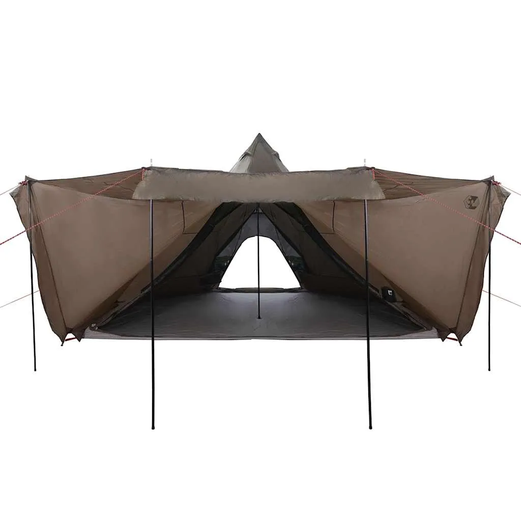 Family Tent Tipi 6-Person Brown Waterproof
