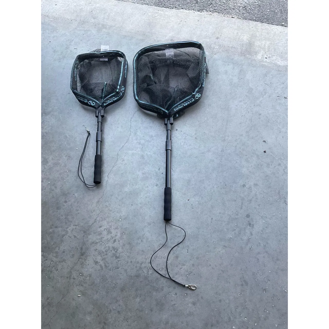 Floating Foldable Landing Net-18"x22",12" deep, 12-22" Telescope Handle, JF-31FL-Float