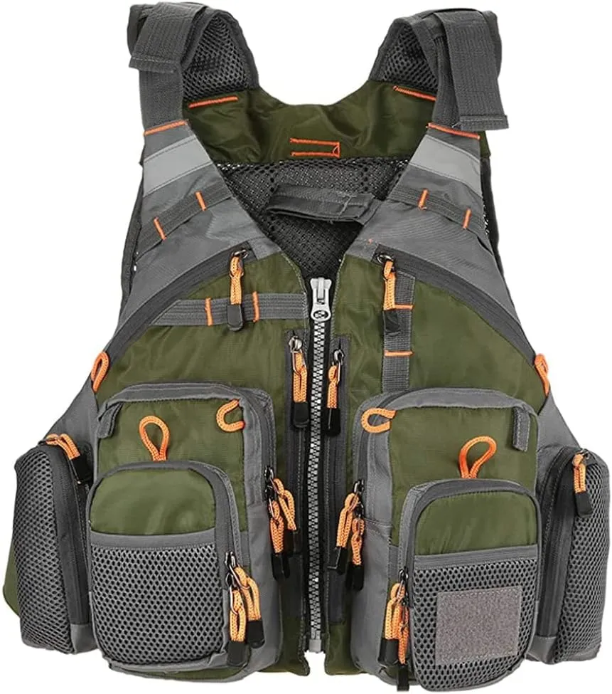 Flotability Suit Outdoor Fishing Life Vest, Multiple Vest of Adjustable Vest Vest Safety Jacket for Men and Women