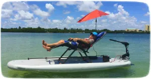 Inflatable Motorized Fishing Platform Paddle Surf Board Kayak Dingy Raft Boat (Board Type: 9.5x3ft.)