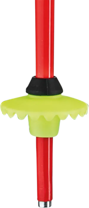 Leki Kids Ski Poles Red Yellow & Black - 2023