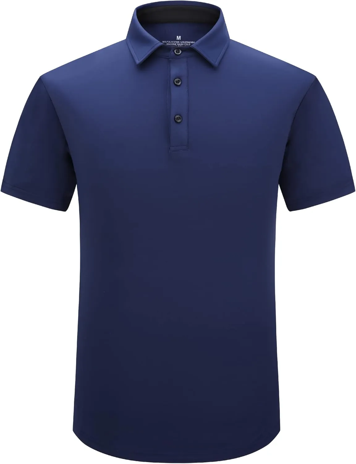 Mens Golf Shirt Short Sleeve Dry Fit Performance Moisture Wicking Rib Collared Golf Polo Shirts for Men