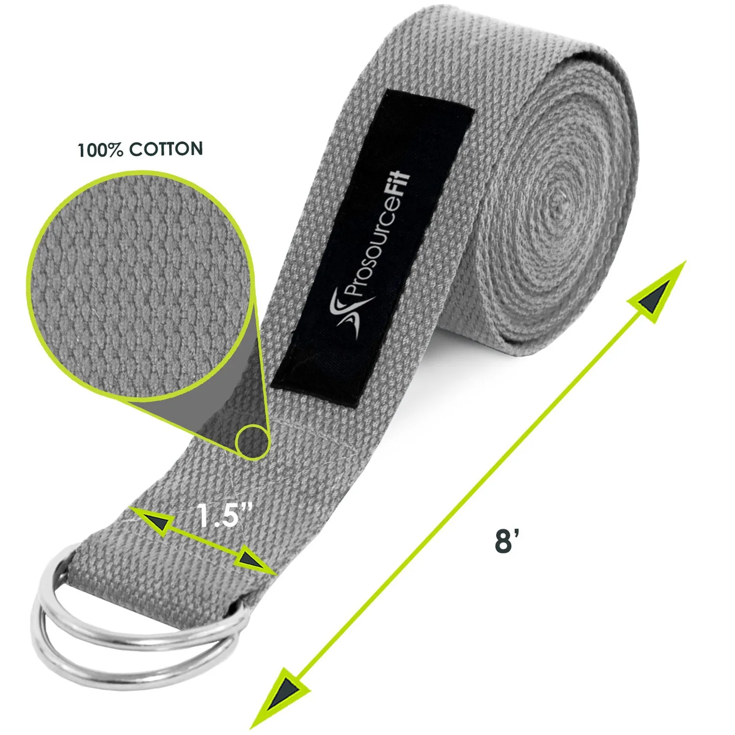 Metal D-Ring Yoga Strap