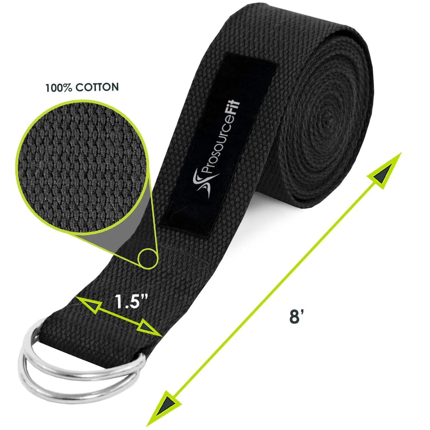 Metal D-Ring Yoga Strap