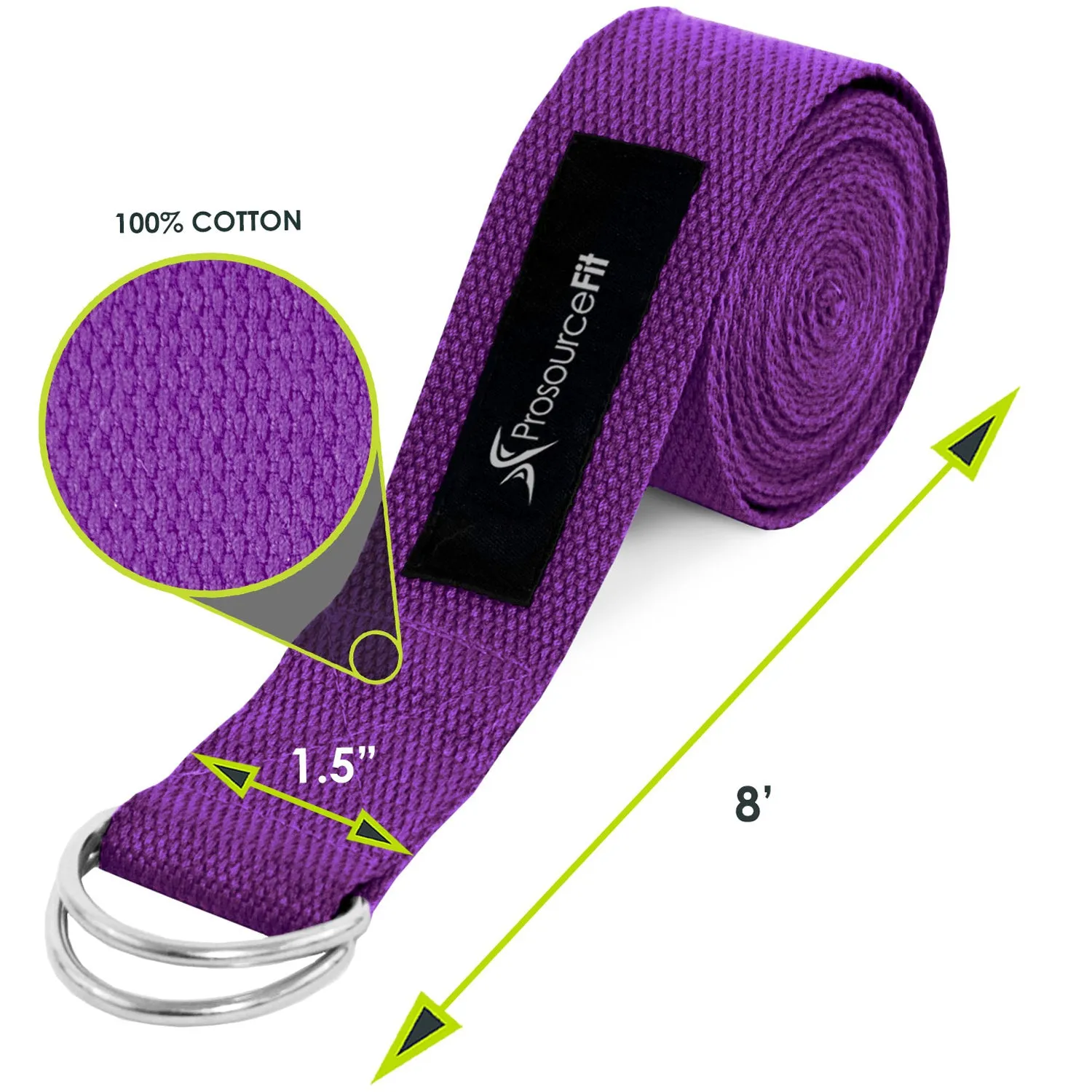 Metal D-Ring Yoga Strap