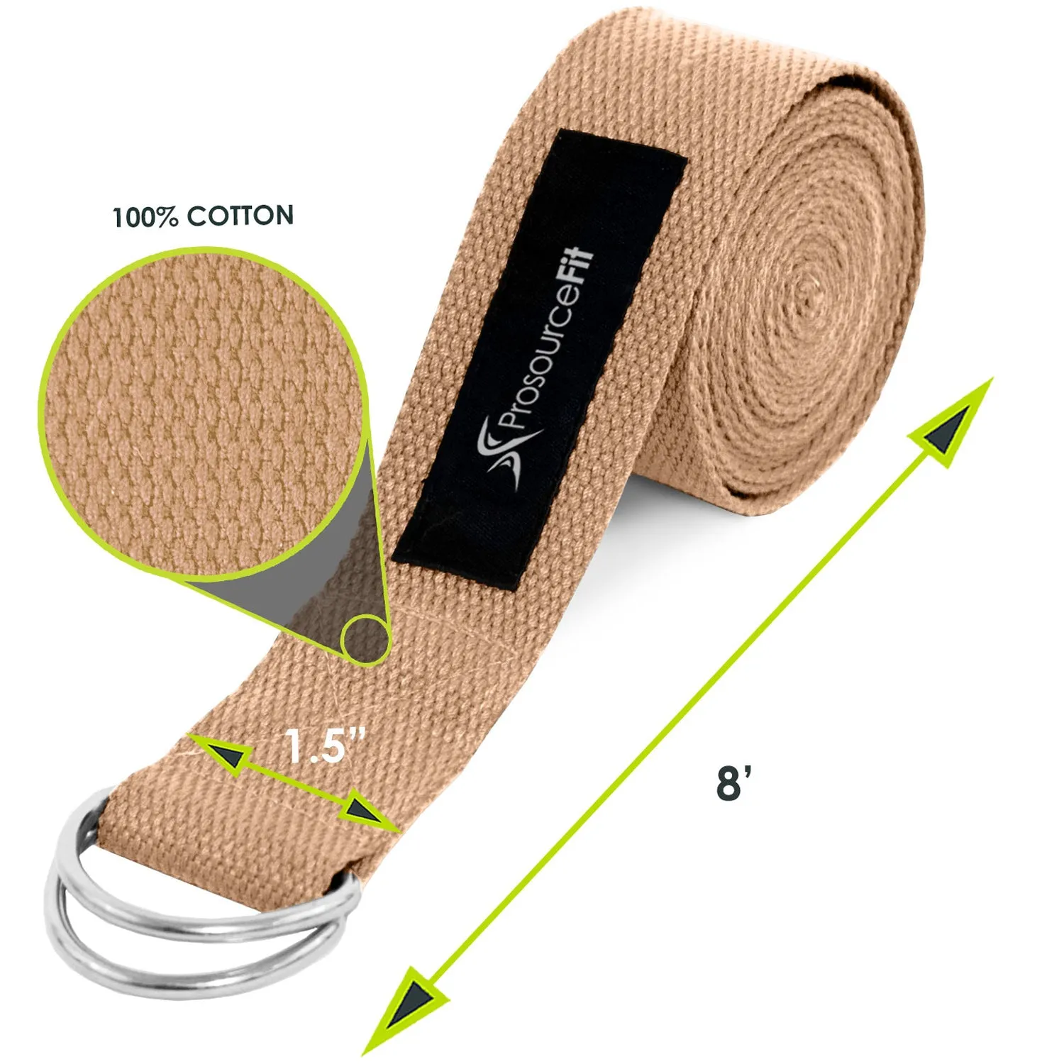 Metal D-Ring Yoga Strap