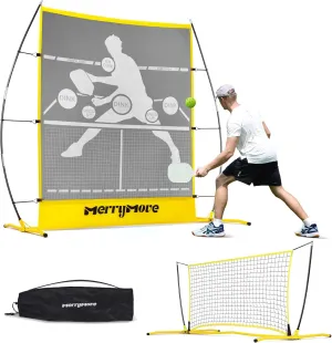 Pickleball Practice Rebounder Net: Pickleball Rebounder or 6FT Mini Pickleball Net Portable for Outdoor Driveway Backyard and Indoor Garage - 2in1 Trainer for Dink Volley Training