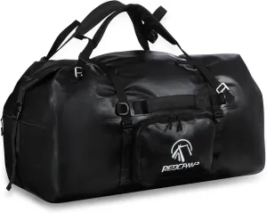 REDCAMP Waterproof Duffel Bag, Dry Bag with Large Storage Space, Waterproof Duffle Bag for Outdoor Motorcycle Boating Rafting Kayaking Paddleboarding, 60-90L Capacity Black