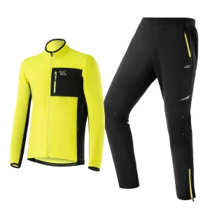 ROCKBROS Winter Windproof Thermal Cycling Jacket and Trousers Set