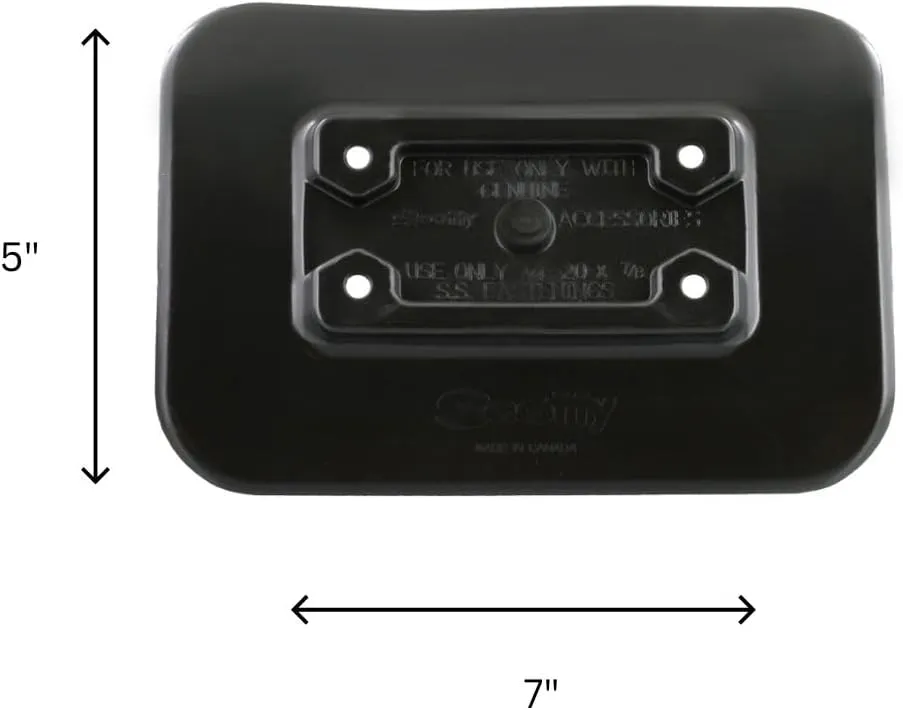 Scotty 0341-BK Glue-On Pad for Inflatable Boats, black