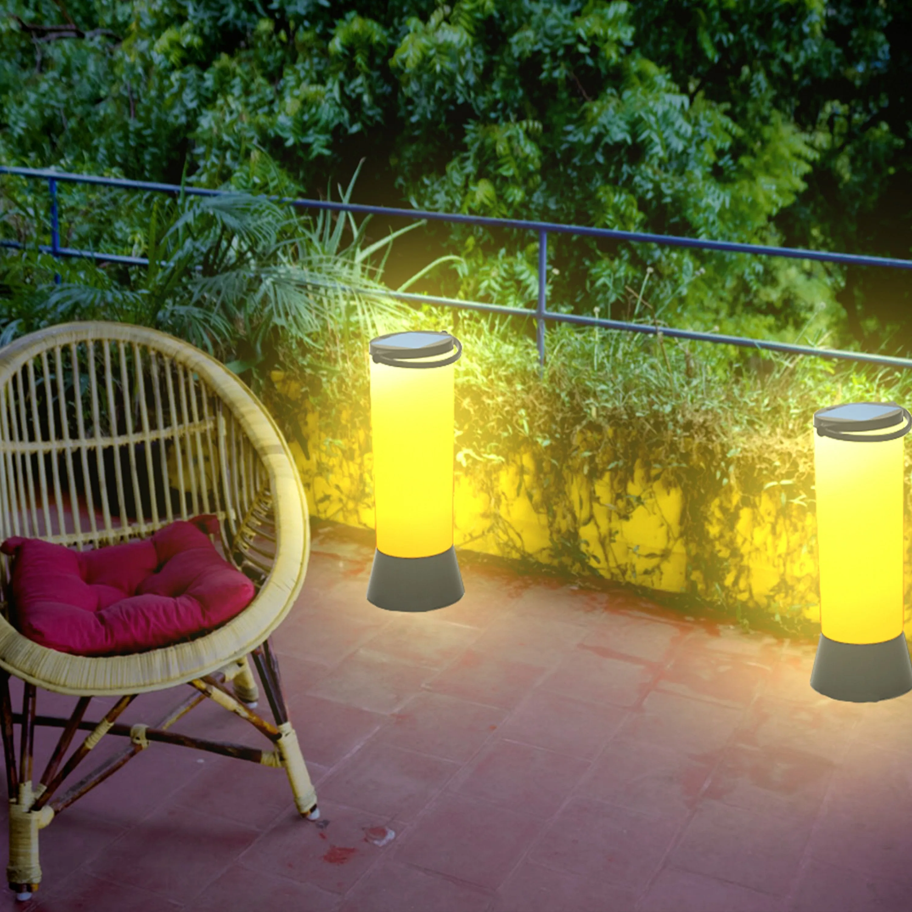 Solar Portable Cylinder Pathway Light (Dual Lighting Modes)