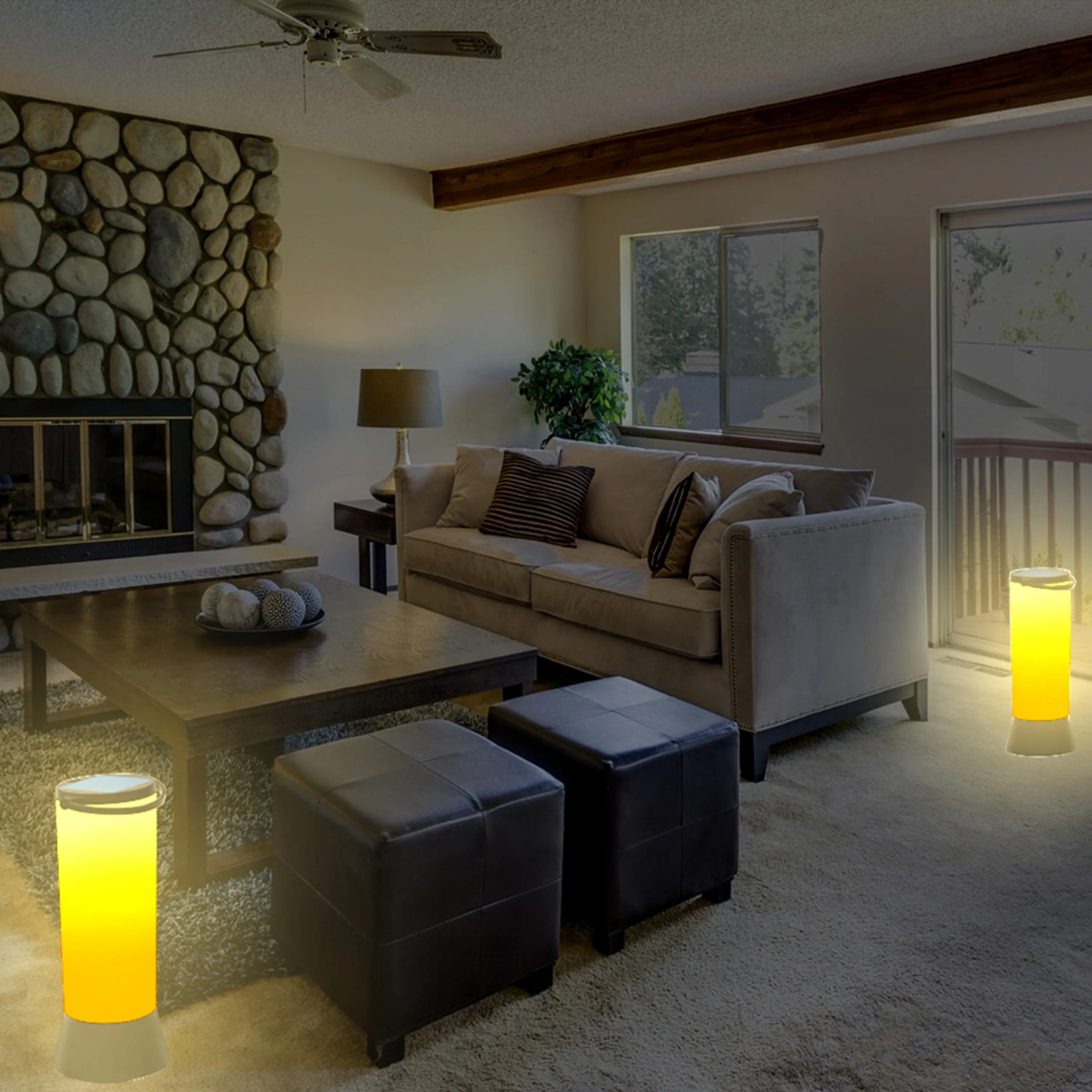 Solar Portable Cylinder Pathway Light (Dual Lighting Modes)