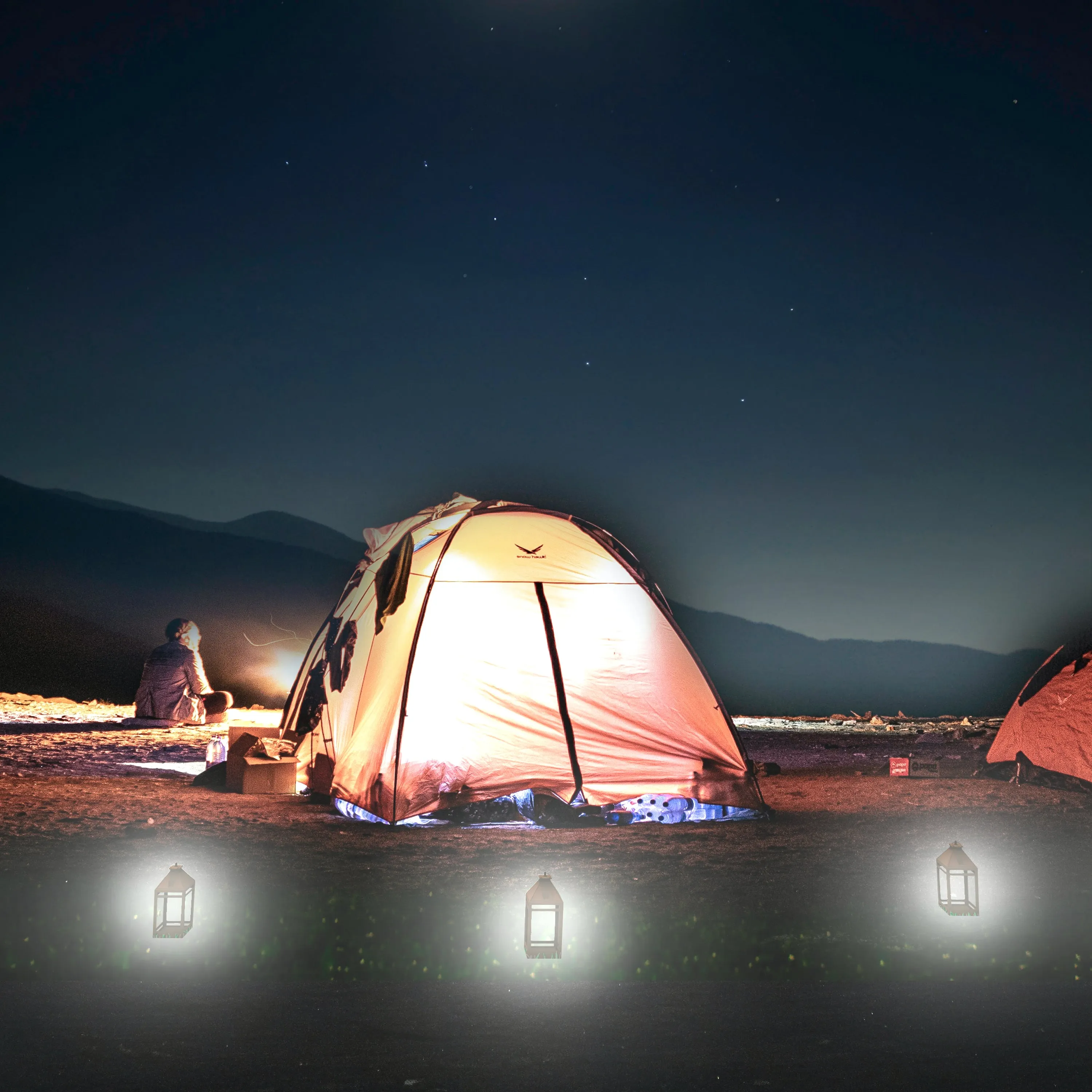 Solar Portable Hanging Lantern (Clear Panel)