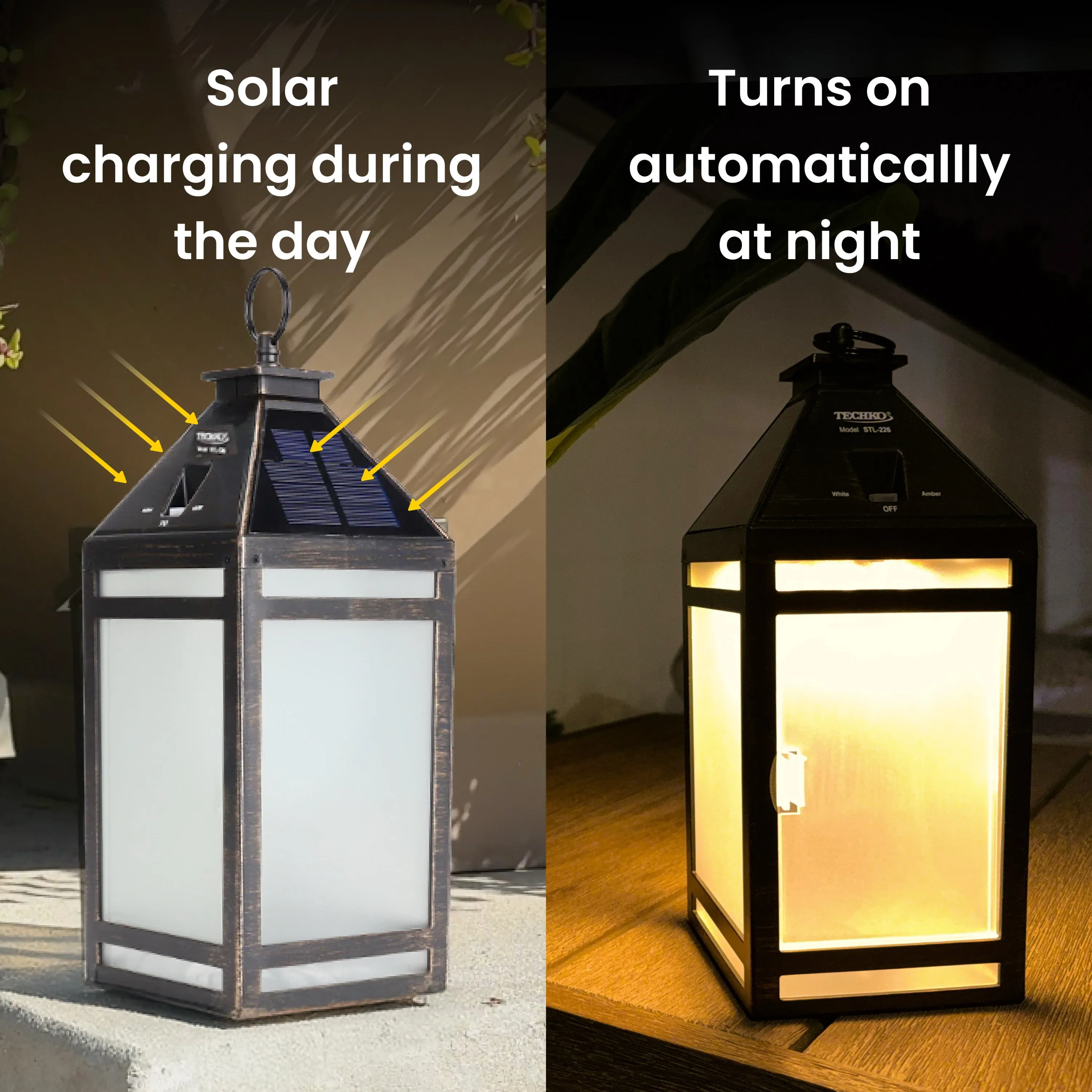 Solar Portable Hanging Lantern (Frosted Panel)