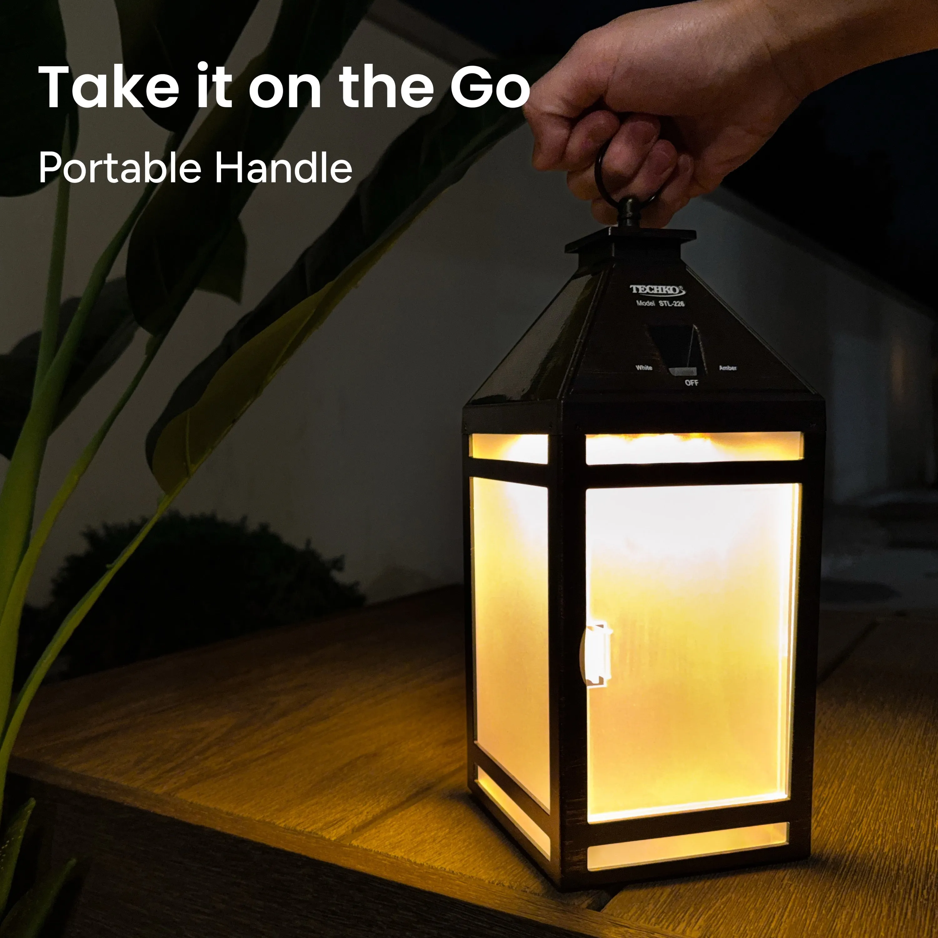 Solar Portable Hanging Lantern (Frosted Panel)