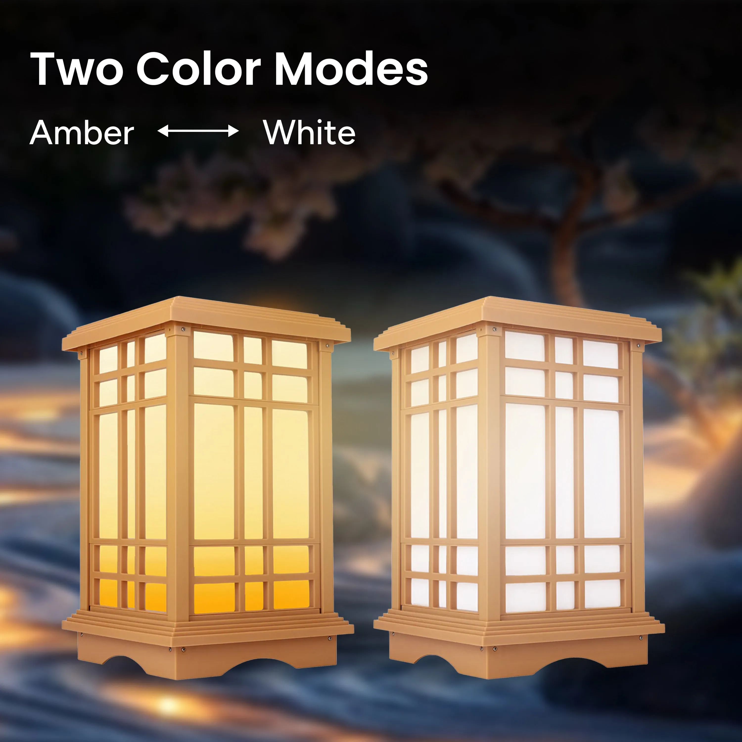 Solar-Powered Japanese Garden Lights: Beautiful Outdoor Lighting for Zen Gardens (Small)