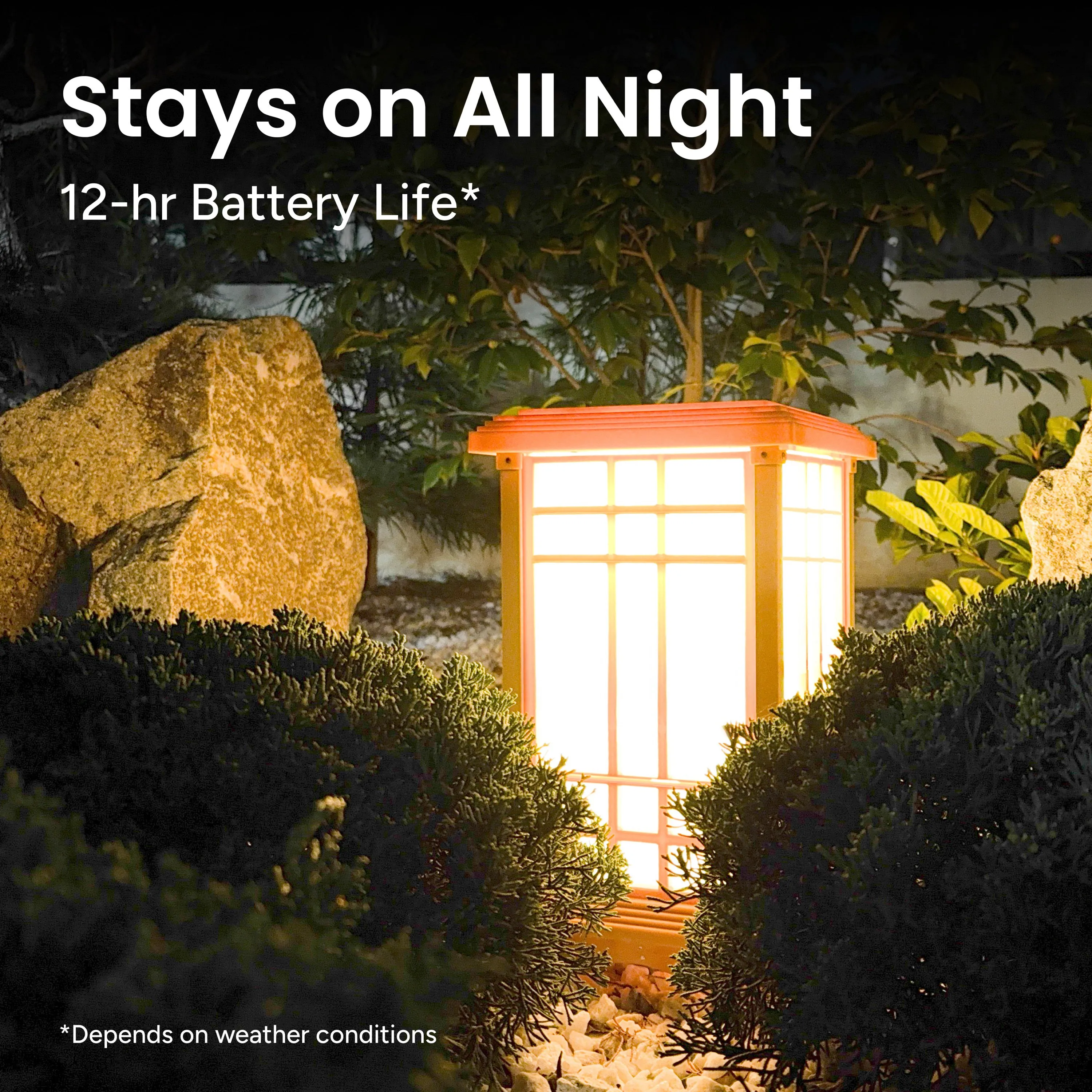 Solar-Powered Japanese Garden Lights: Beautiful Outdoor Lighting for Zen Gardens (Small)