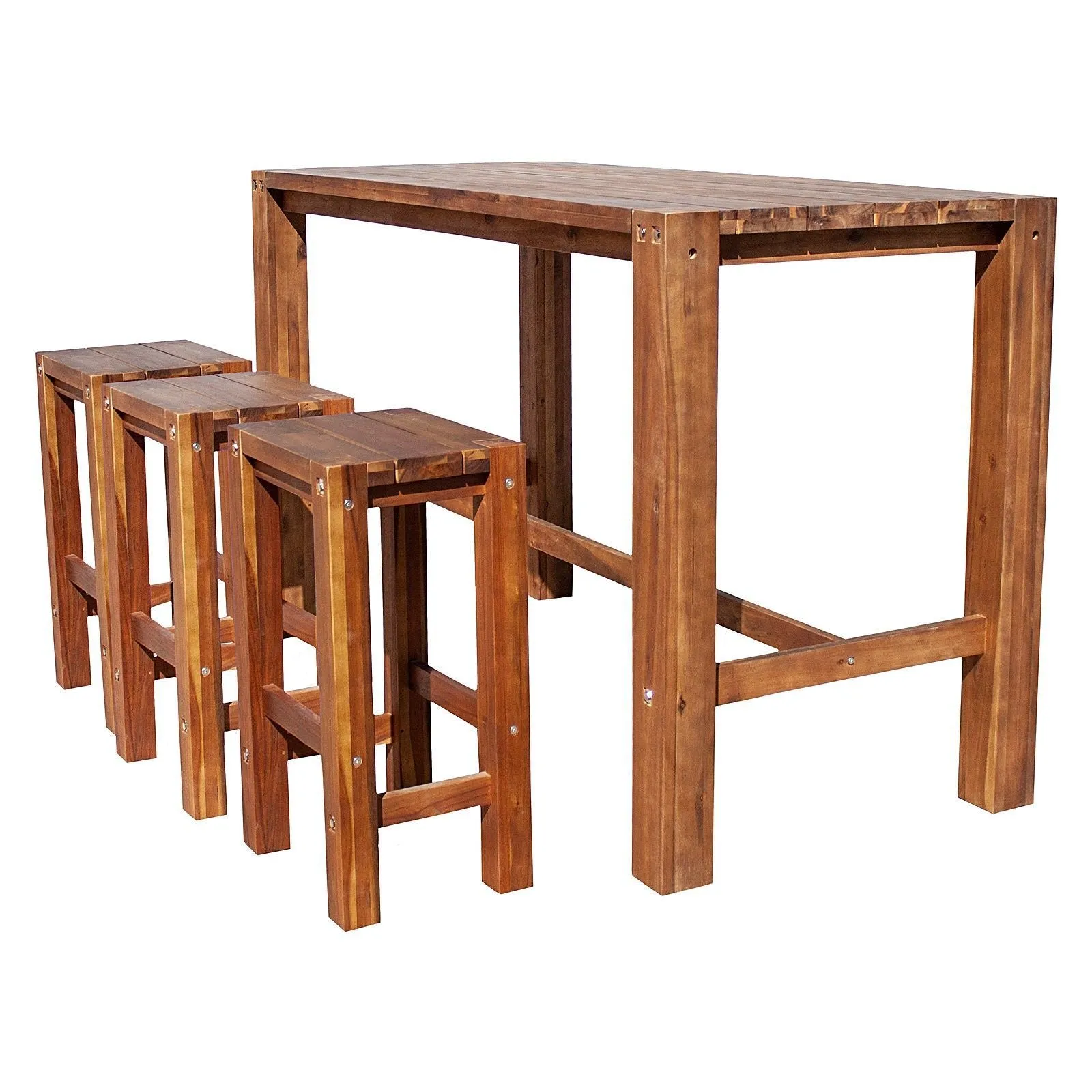 Sturdy Outdoor Bar Table Natural