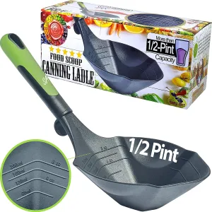 Supa Ant Soup Ladle for Kitchen - Canning Ladle with Pour Spout (8 oz) BPA free and Heat Resistant - Silicone Large Canning Scoop with Pot Clip and Hook Hole - Kitchen Ladel for Cooking