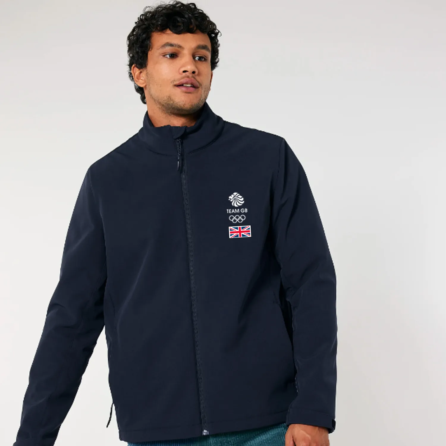 Team GB Softshell Logo Jacket Navy