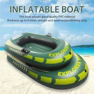 TEmkin Adult Inflatable Raft, Inflatable Boat with Paddles and Pumps, Small Raft Kayak Fishing Boat