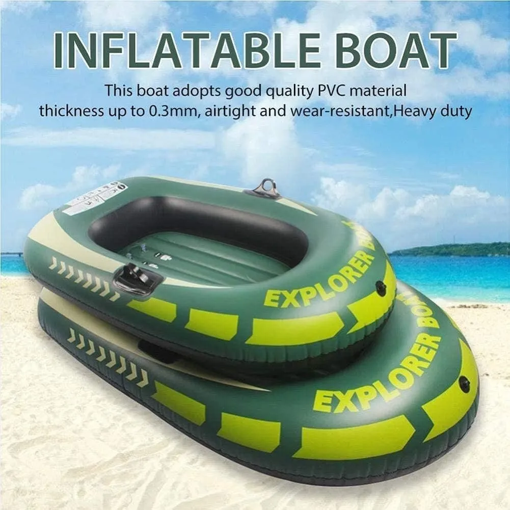 TEmkin Adult Inflatable Raft, Inflatable Boat with Paddles and Pumps, Small Raft Kayak Fishing Boat