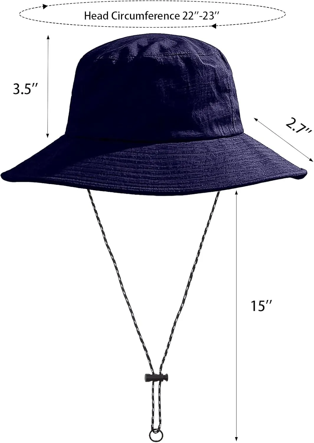 Waterproof Bucket Rain Hat with Chin Strap Quick Dry Outdoor Bucket Hats for UV Protection Boonie Sun Hat Men Women