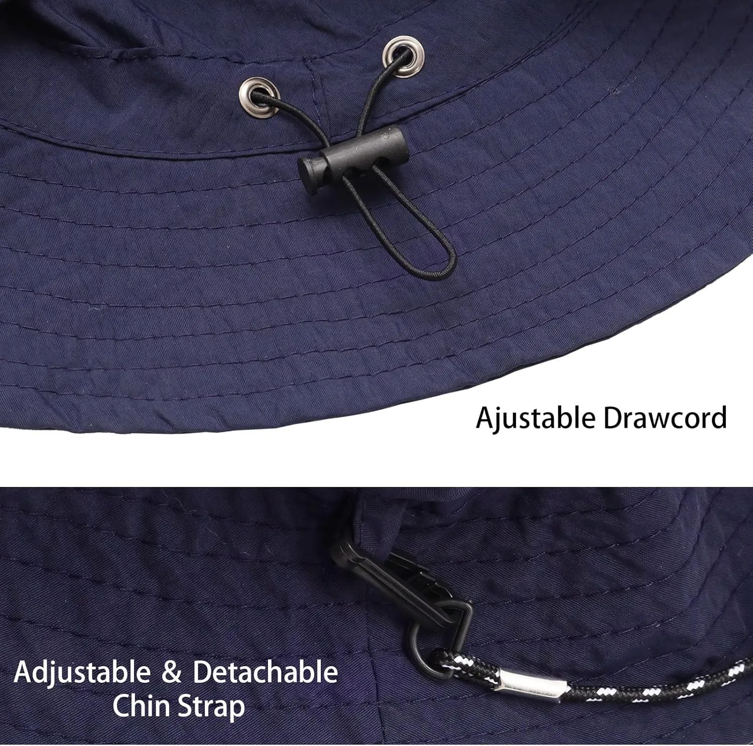 Waterproof Bucket Rain Hat with Chin Strap Quick Dry Outdoor Bucket Hats for UV Protection Boonie Sun Hat Men Women