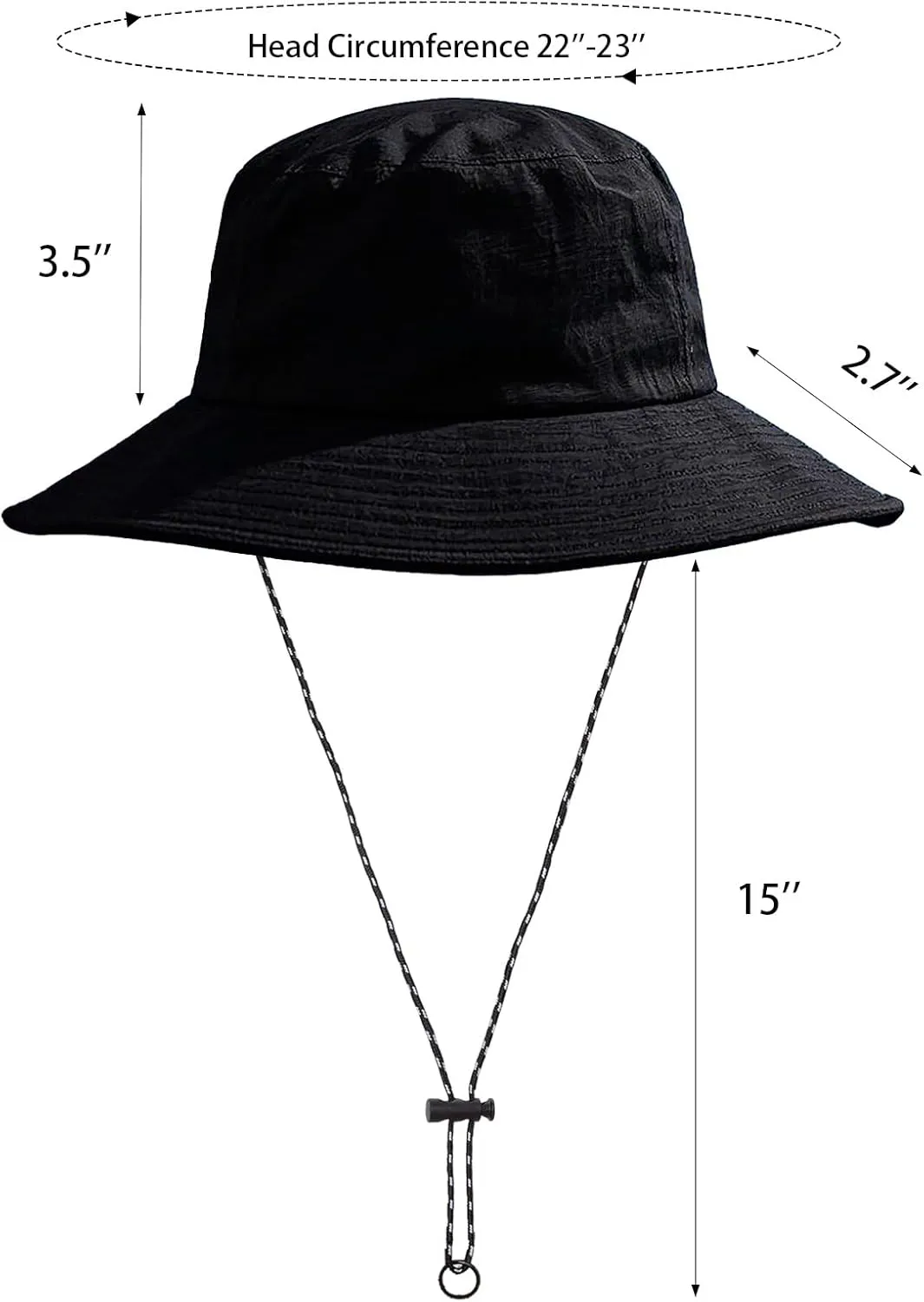 Waterproof Bucket Rain Hat with Chin Strap Quick Dry Outdoor Bucket Hats for UV Protection Boonie Sun Hat Men Women